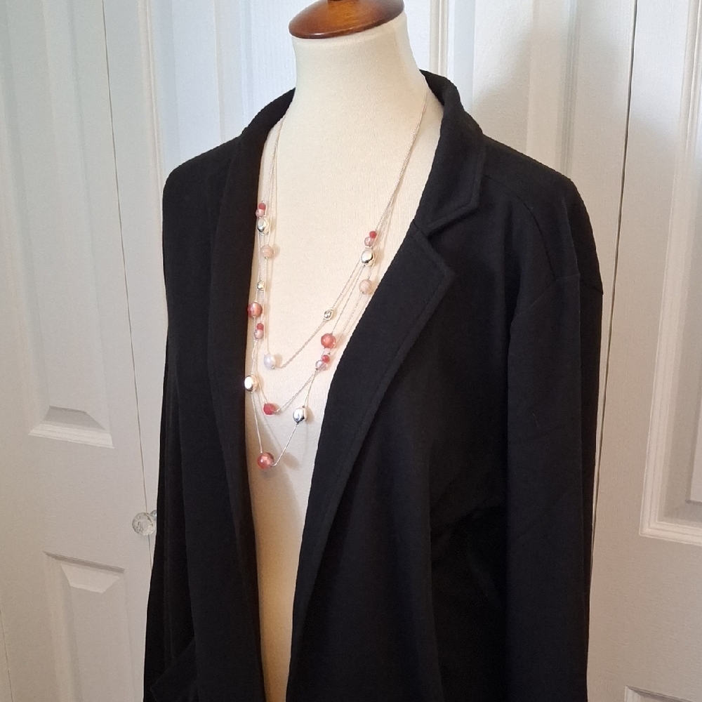 Maurice's Black Open Jacket/Cardigan